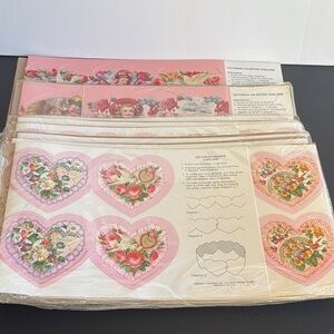 Vintage Victorian Paper Hearts Garlands Table Decorations 1989